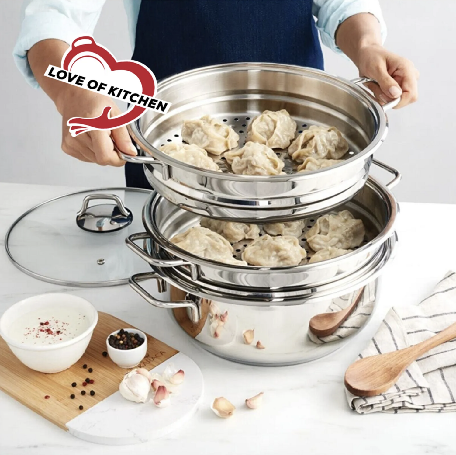 Karaca Love of Kitchen 2 Layered Steam Saucepan