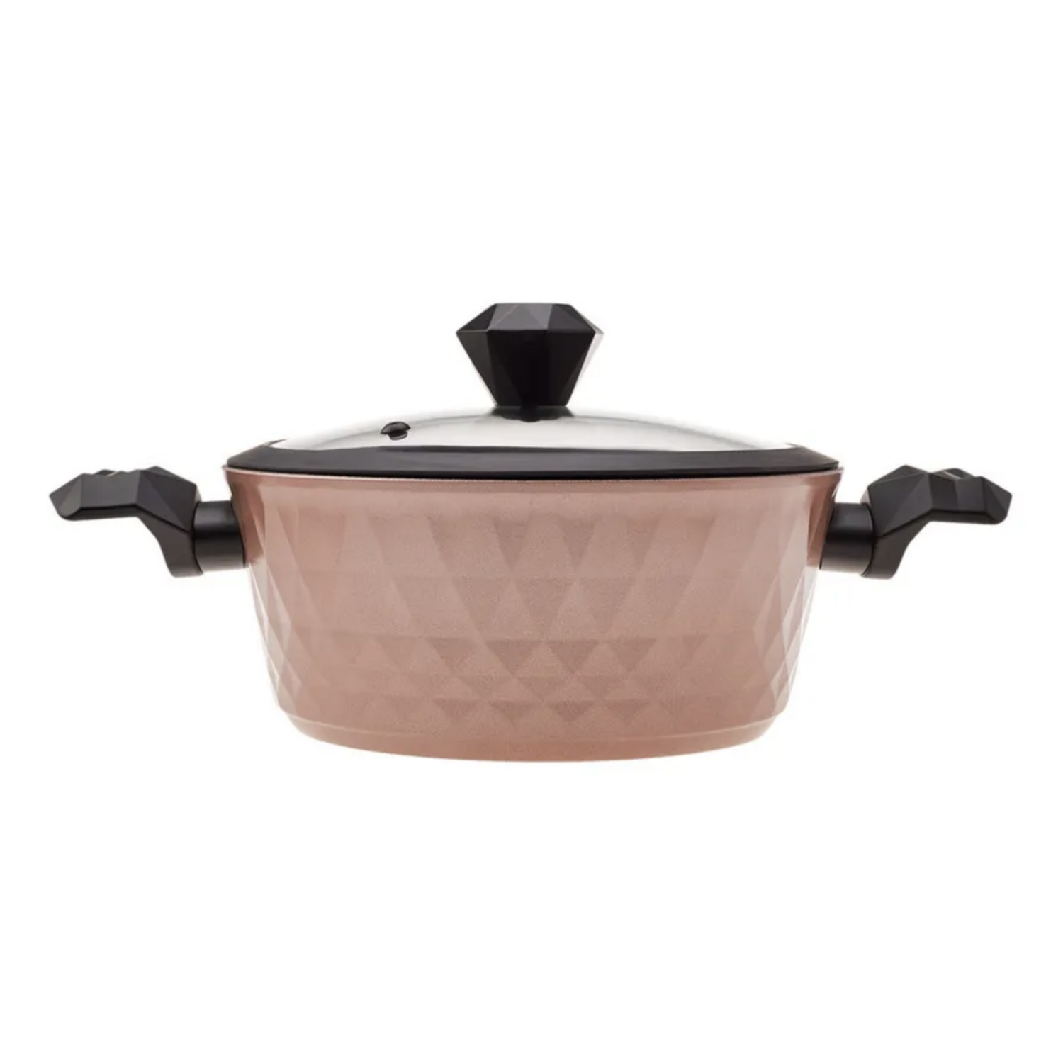 Karaca Bio Diamond 7 Piece Induction Cookware Set Rose Gold Antibacterial Handle