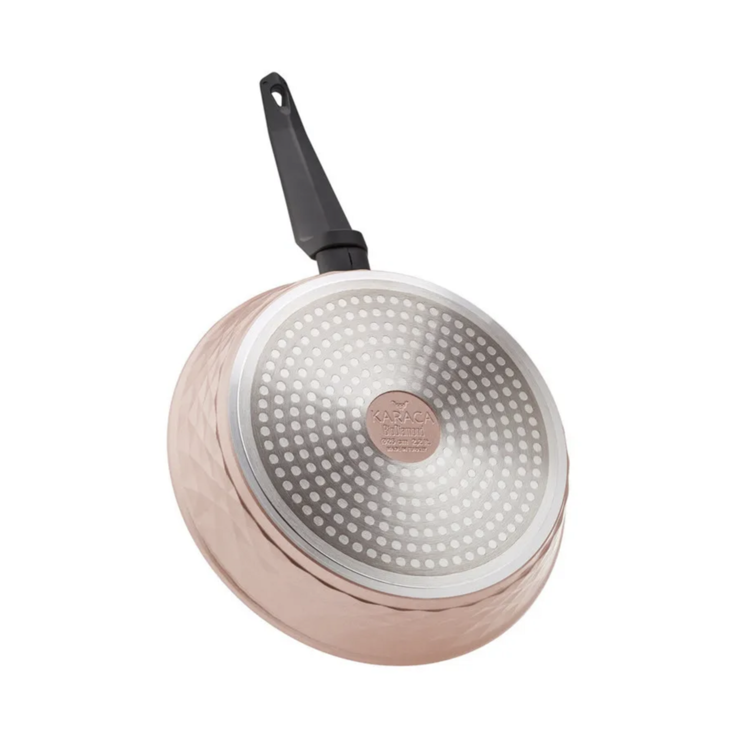 Karaca Bio Diamond 7 Piece Induction Cookware Set Rose Gold Antibacterial Handle