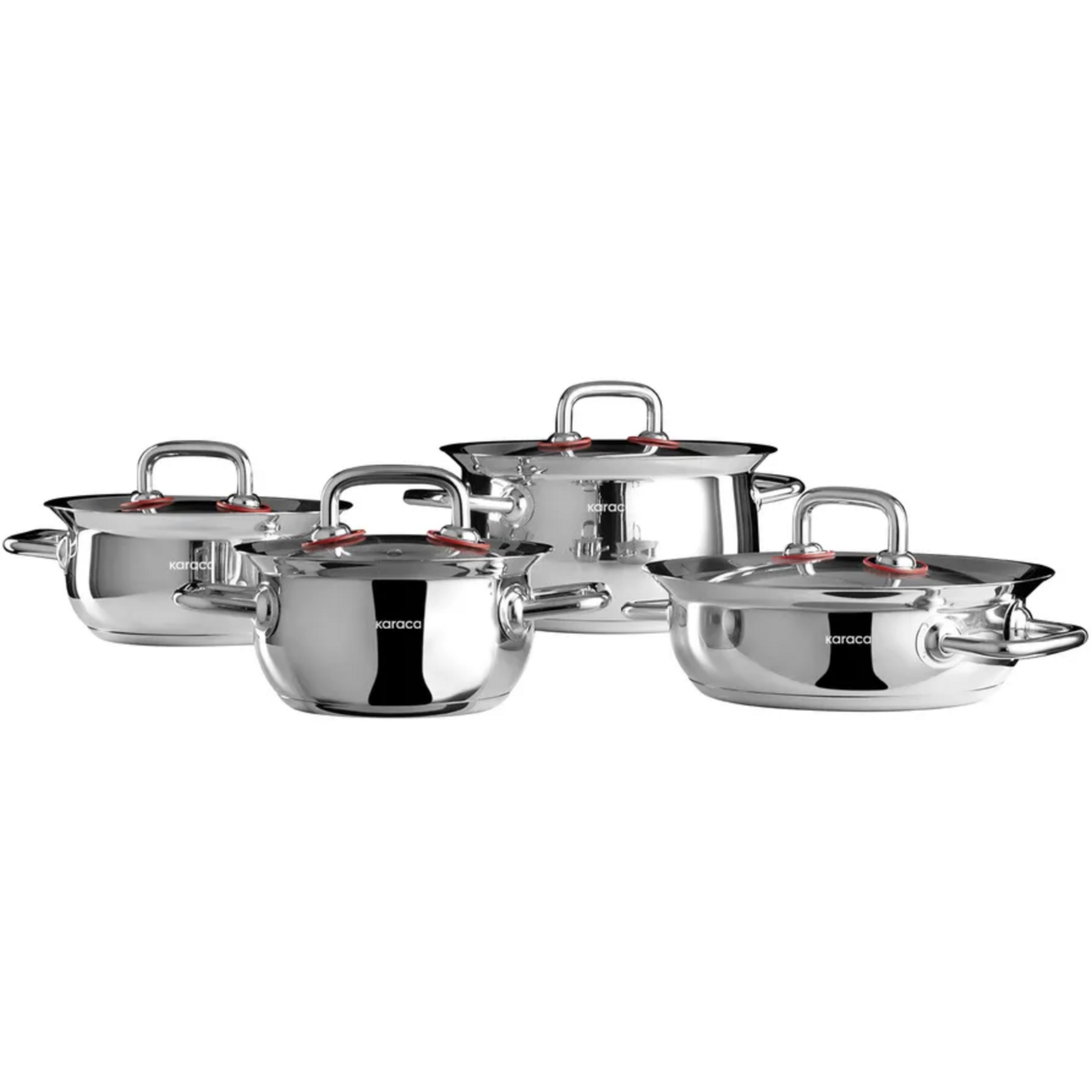 Karaca Osaka 8 Piece Steel Cookware Set