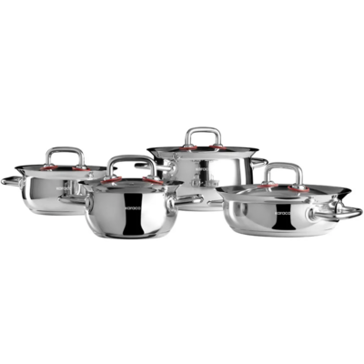 Karaca Osaka 8 Piece Steel Cookware Set