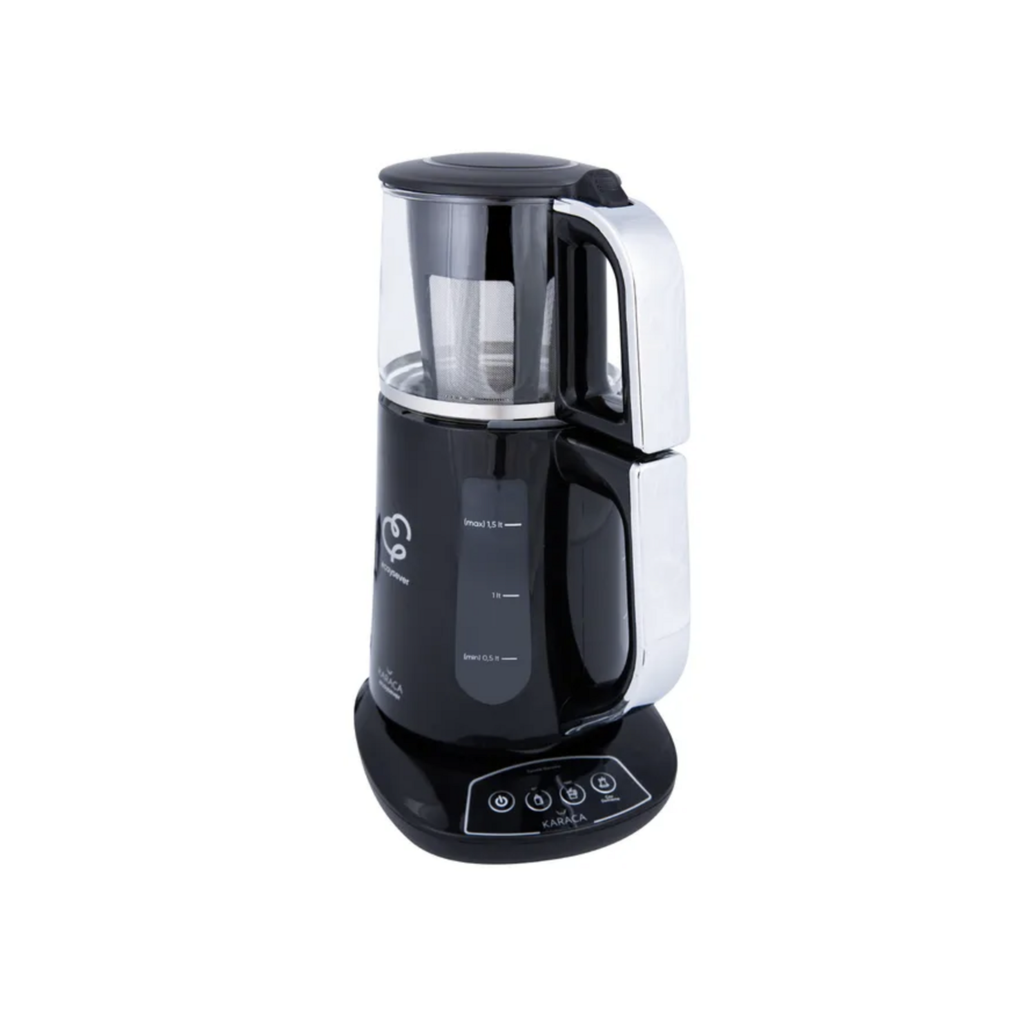 Karaca Çaysever Talking Teapot Plus Kettle 1700W Chrome