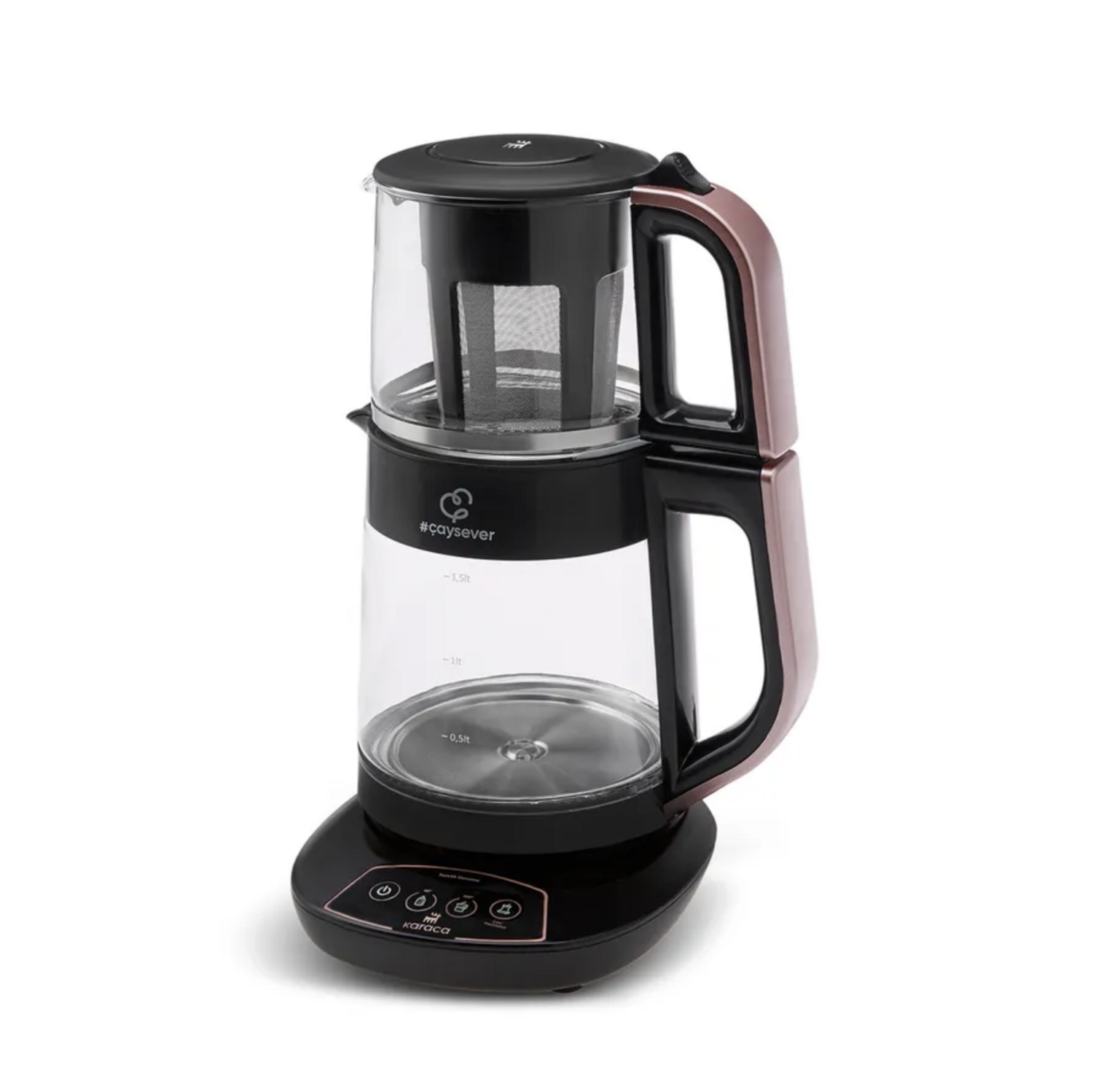 Karaca Caysever Glass Talking Tea Maker Rosegold