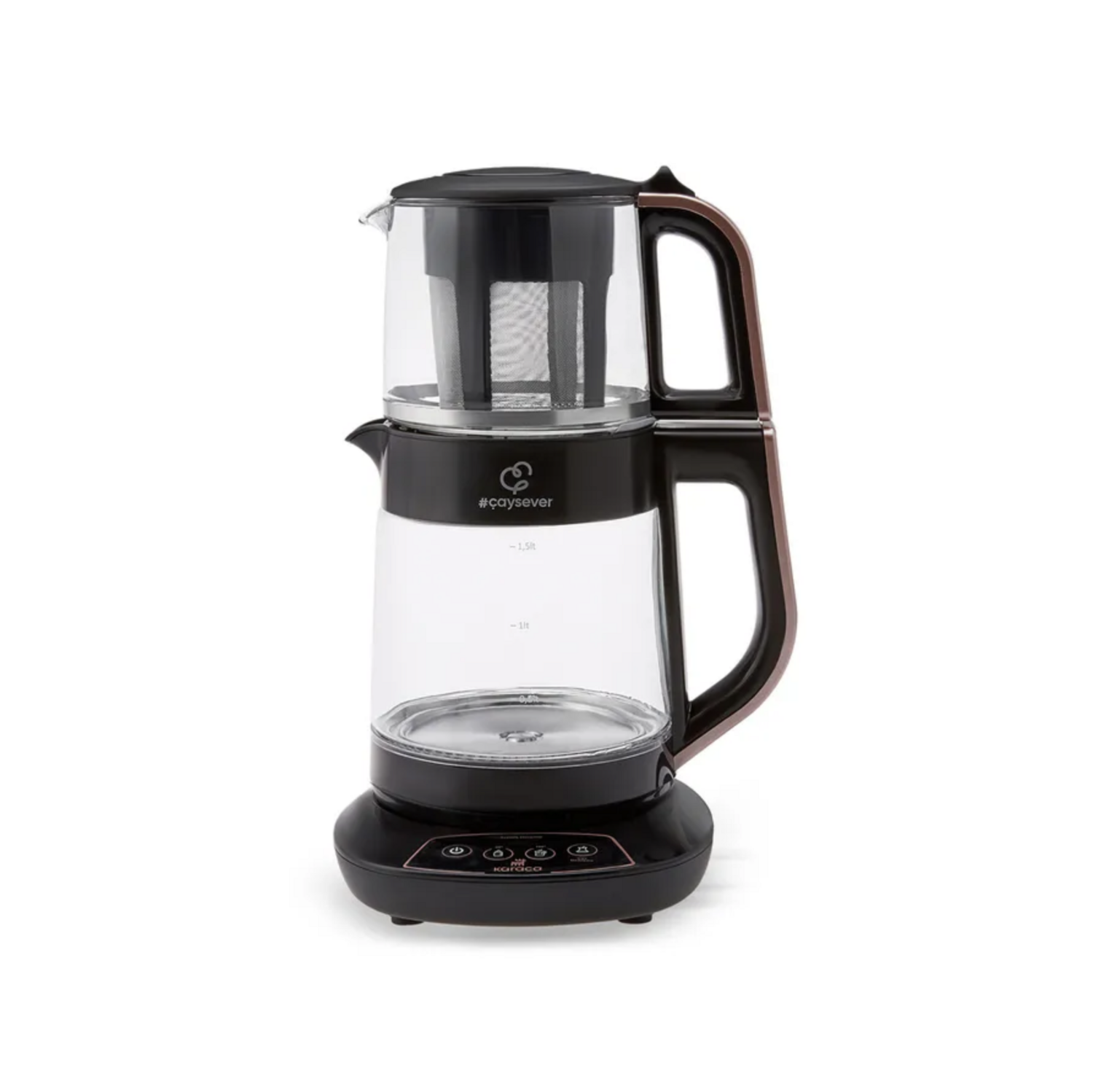 Karaca Caysever Glass Talking Tea Maker Rosegold