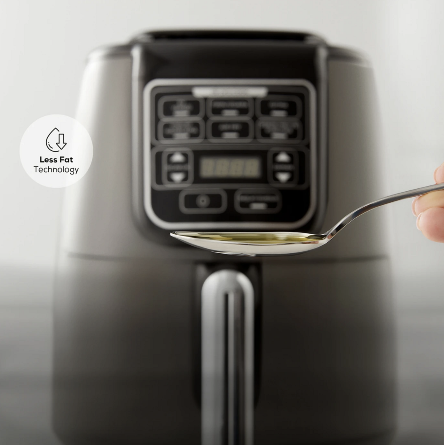 Karaca Air Cook XL 2 in 1 Talking Air Fryer Space Gray