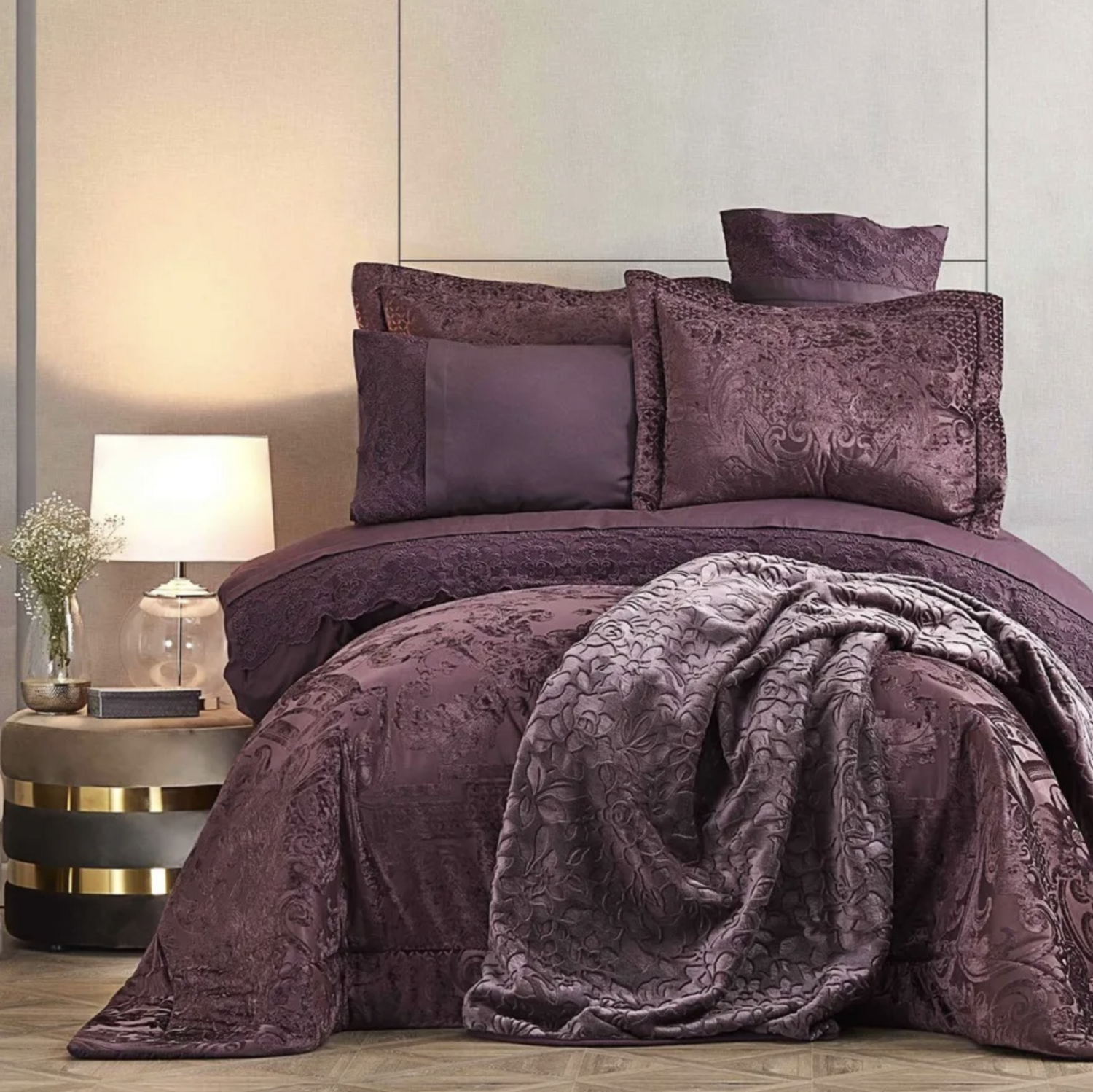 Karaca Home Valeria Best Plum 8 Piece Dowery Set