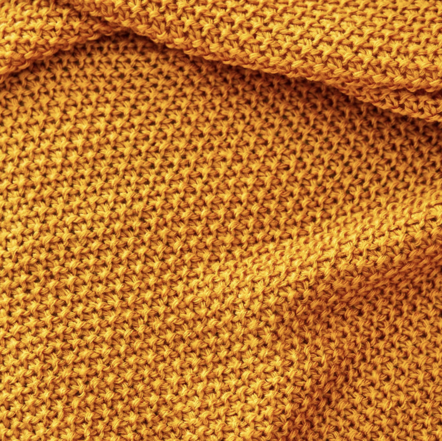 Karaca Home Ochre Double Seed Stitch Throw Oeko-Tex Certified