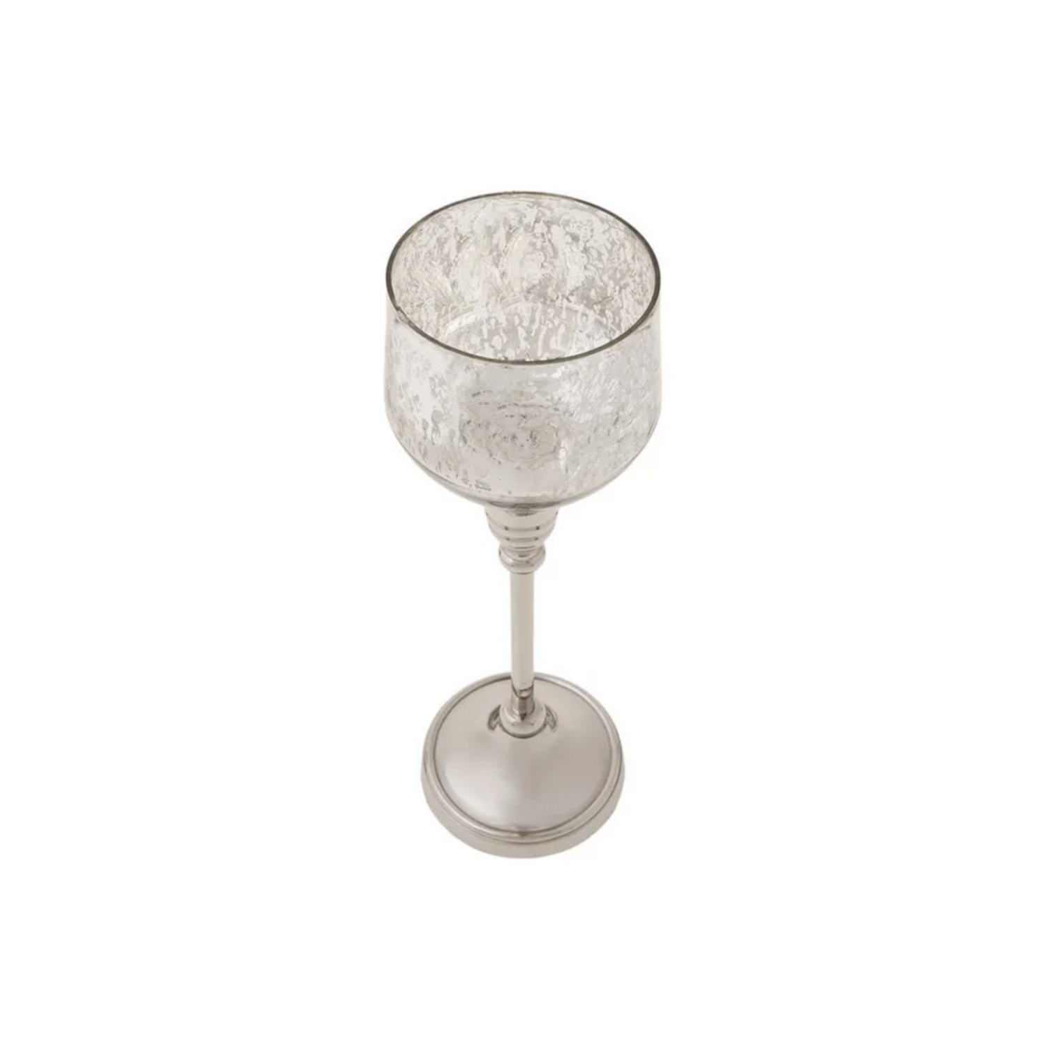 Karaca Lucca Tealight Candle Holder Antique Silver 28cm