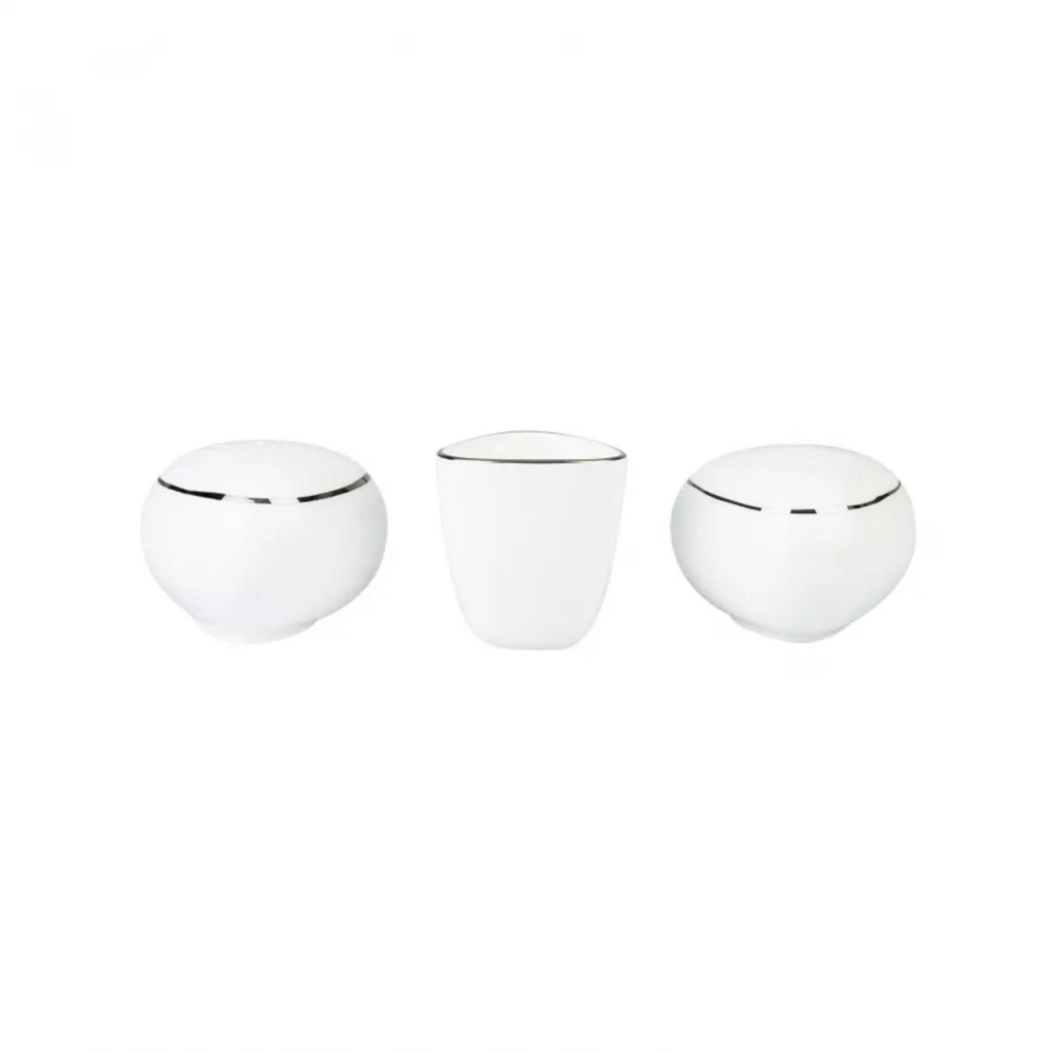 Karaca Fine Pearl Trio Platinum 62 Pieces Dinnerware Set for 12