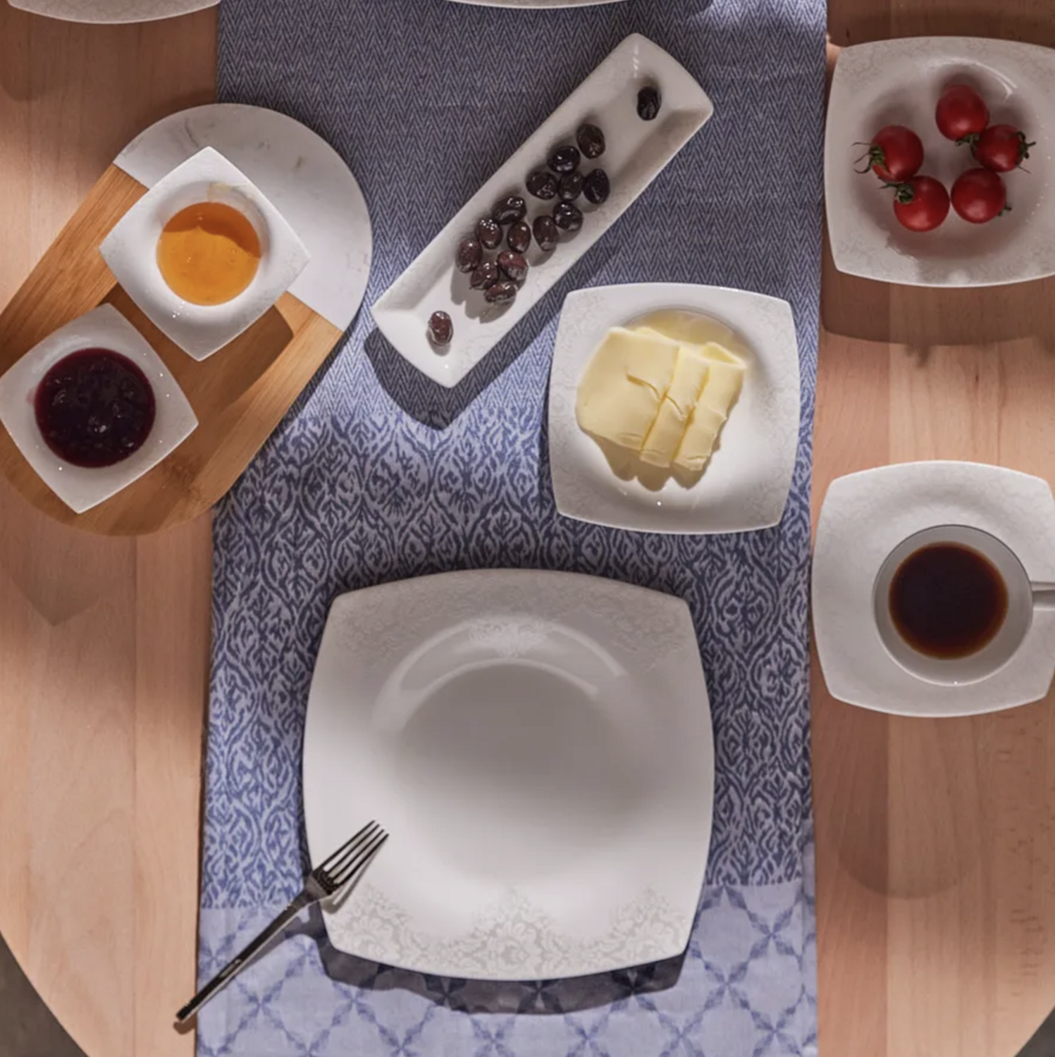Karaca Fine Pearl Helen 26 Pieces Pearl Breakfast Set Square