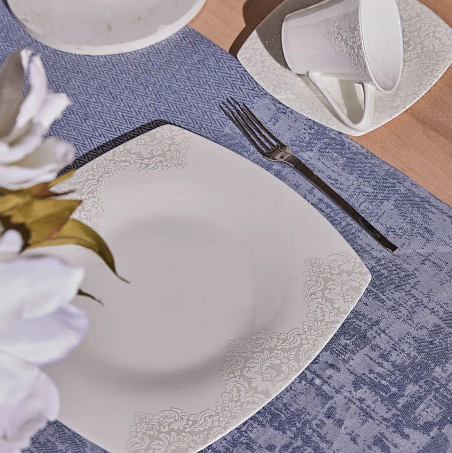 Karaca Fine Pearl Helen 26 Pieces Pearl Breakfast Set Square