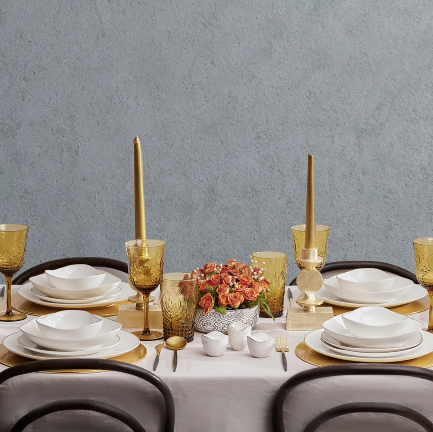 Karaca Middle Streamline 56 Pieces Dinnerware Set for 12 Person