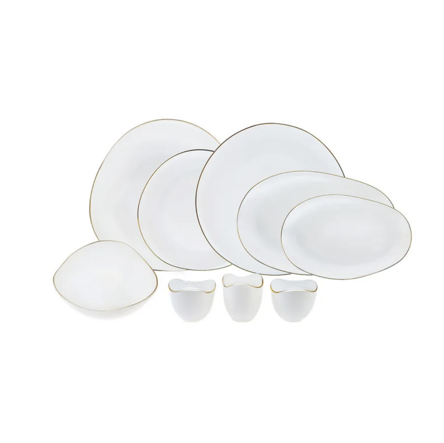 Karaca Middle Streamline 56 Pieces Dinnerware Set for 12 Person