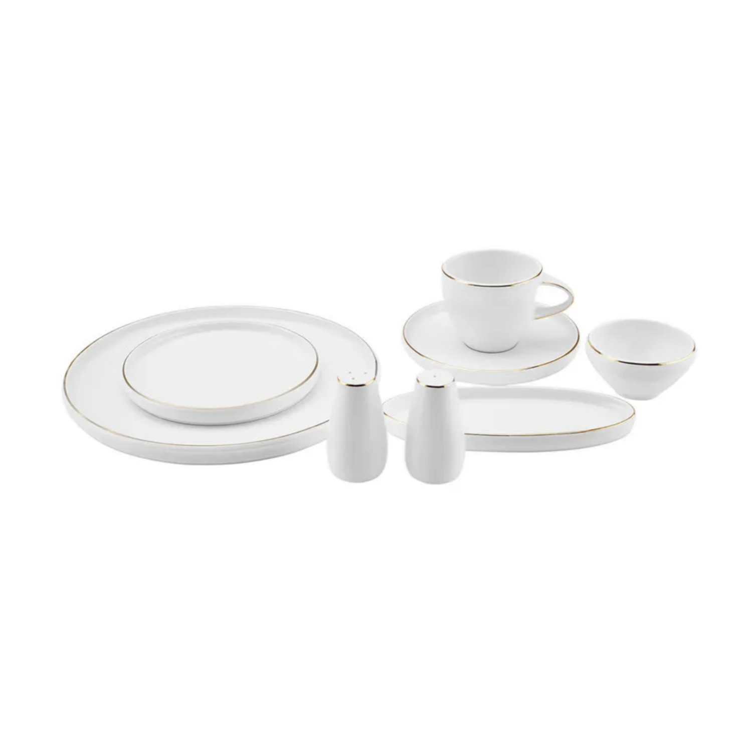 Karaca Streamline Sunset Gold 28 Piece Breakfast/Service Set for 6 Person
