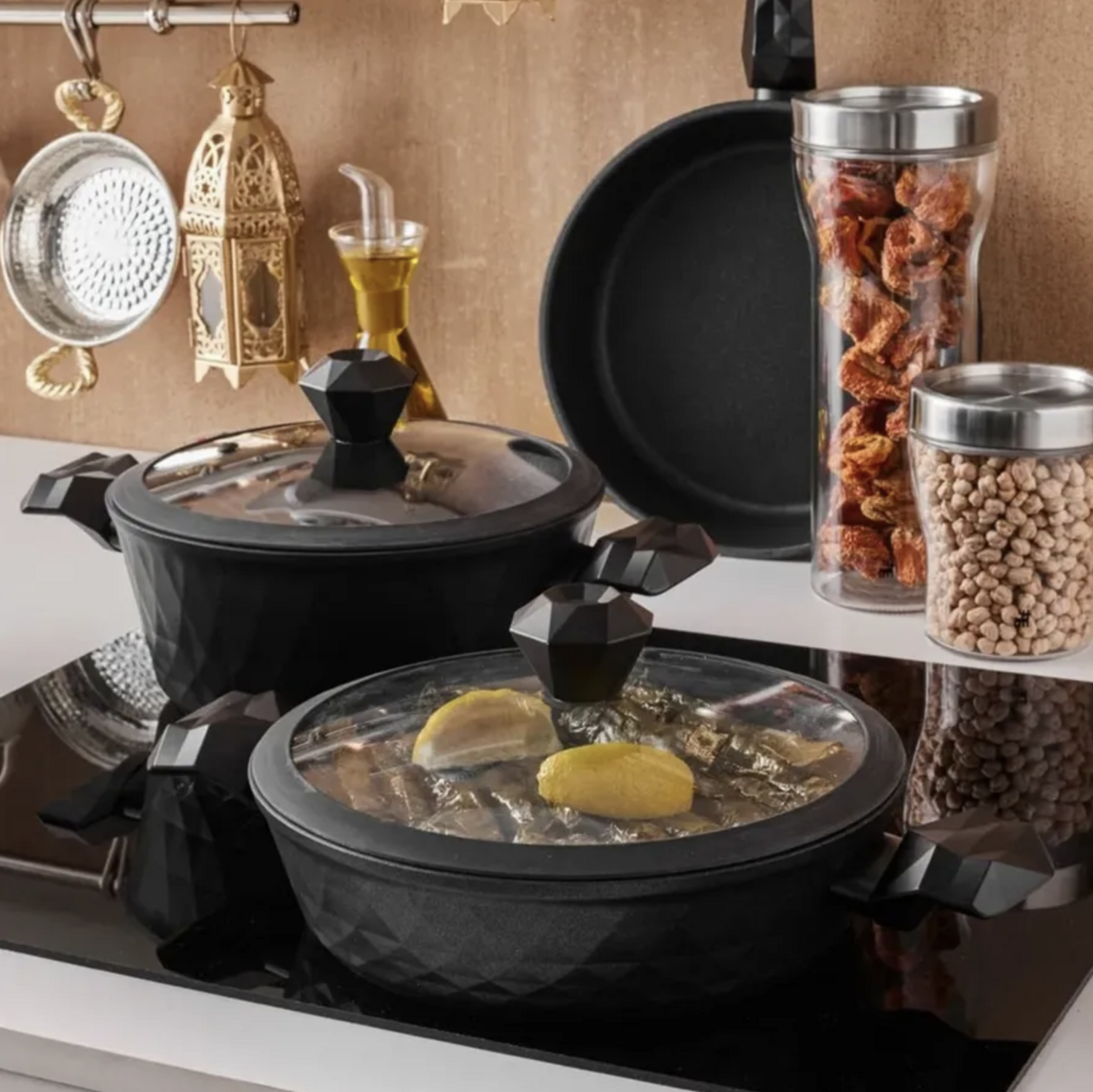 Karaca Bio Diamond 7 Piece Antibacterial Cookware Set