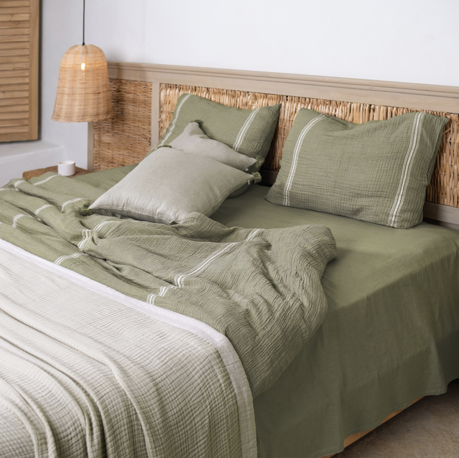 Buldans Marlen 2 Person Bed Linen Set Thyme