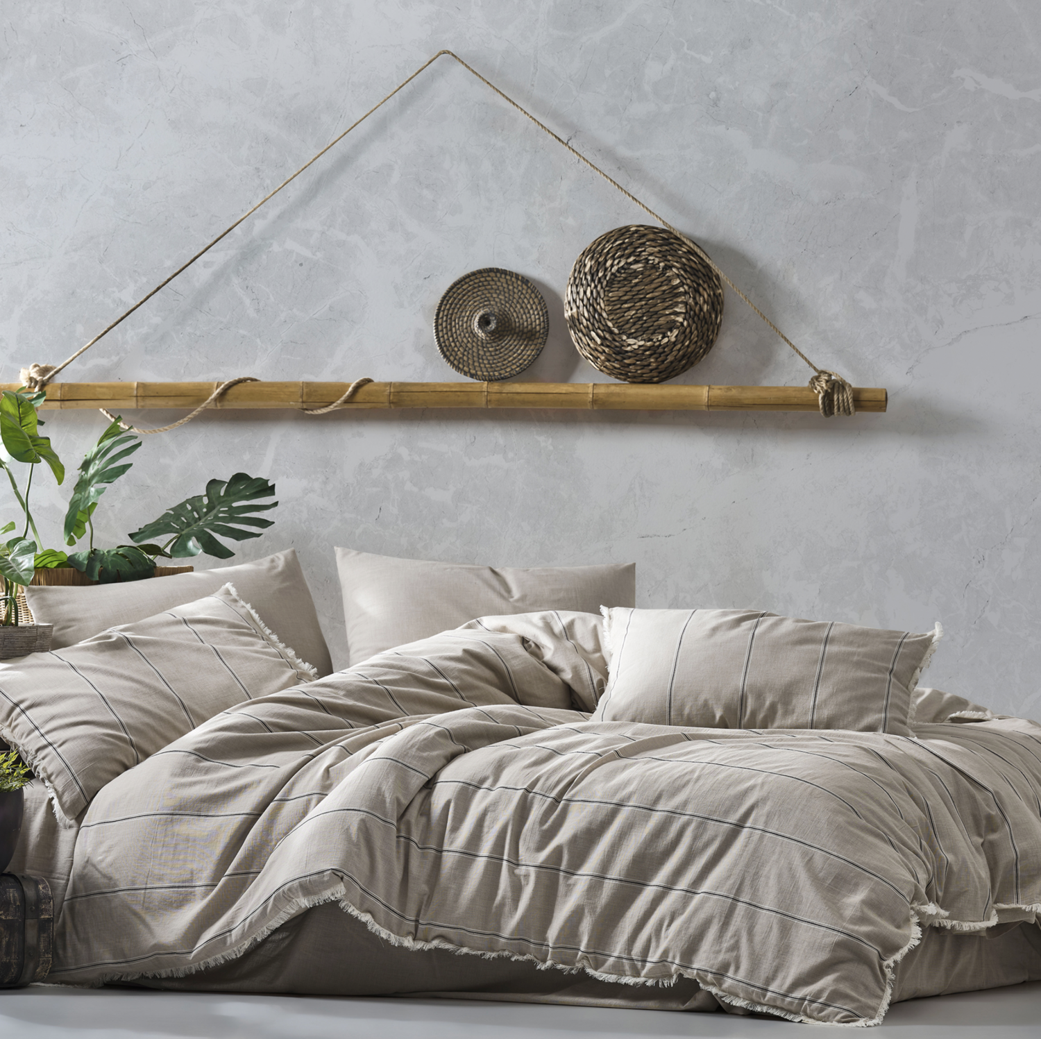 Buldans Ravenna 2 Persoons Dekbedovertrek Set Kaki Buldans Ravenna 2 Persoons Dekbedovertrek Set Kaki