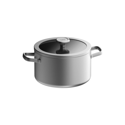 Berghoff LEO RECYCLED R Stainless Steel Cooking Pot With Lid 24cm Graphite