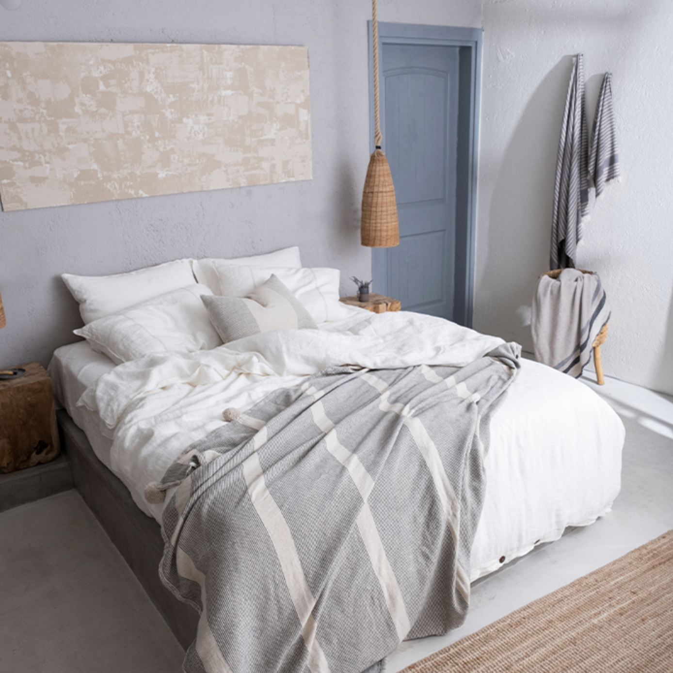Buldans Galya Duvet Cover Set 200x220 cm Off White