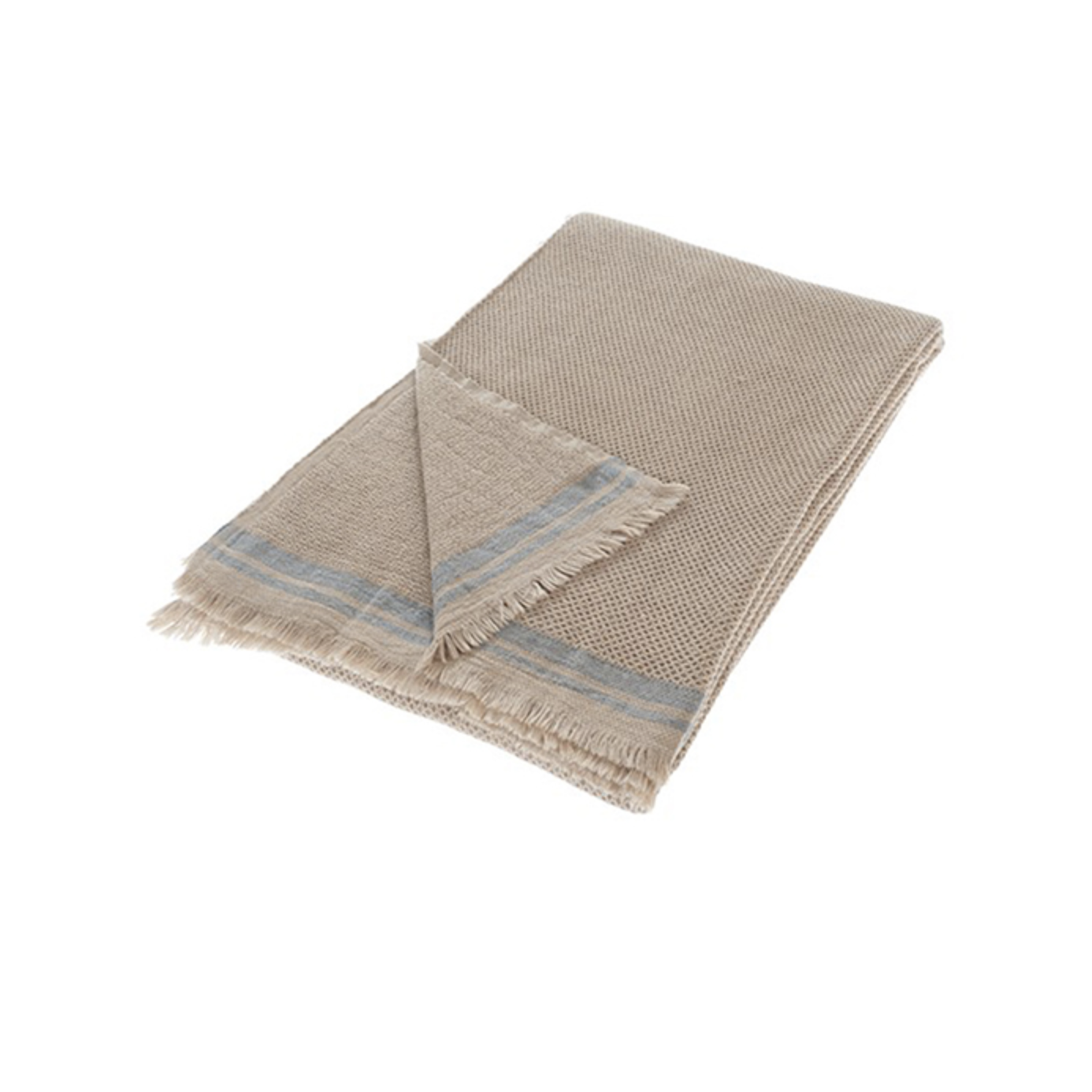 Buldans Petra Bedsprei 240x260 cm Beige/Levendig Blauw
