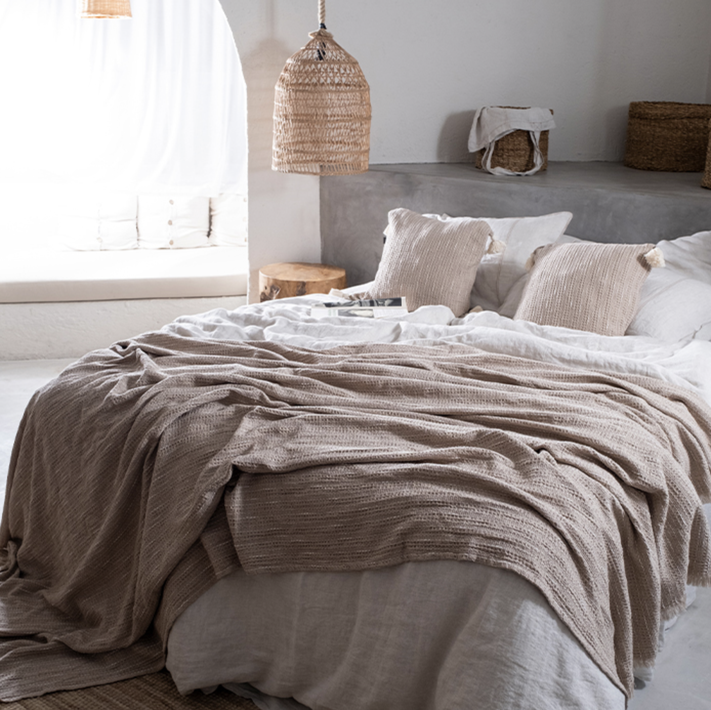 Buldans Fresco Bed Cover 180x240 cm Beige Melange