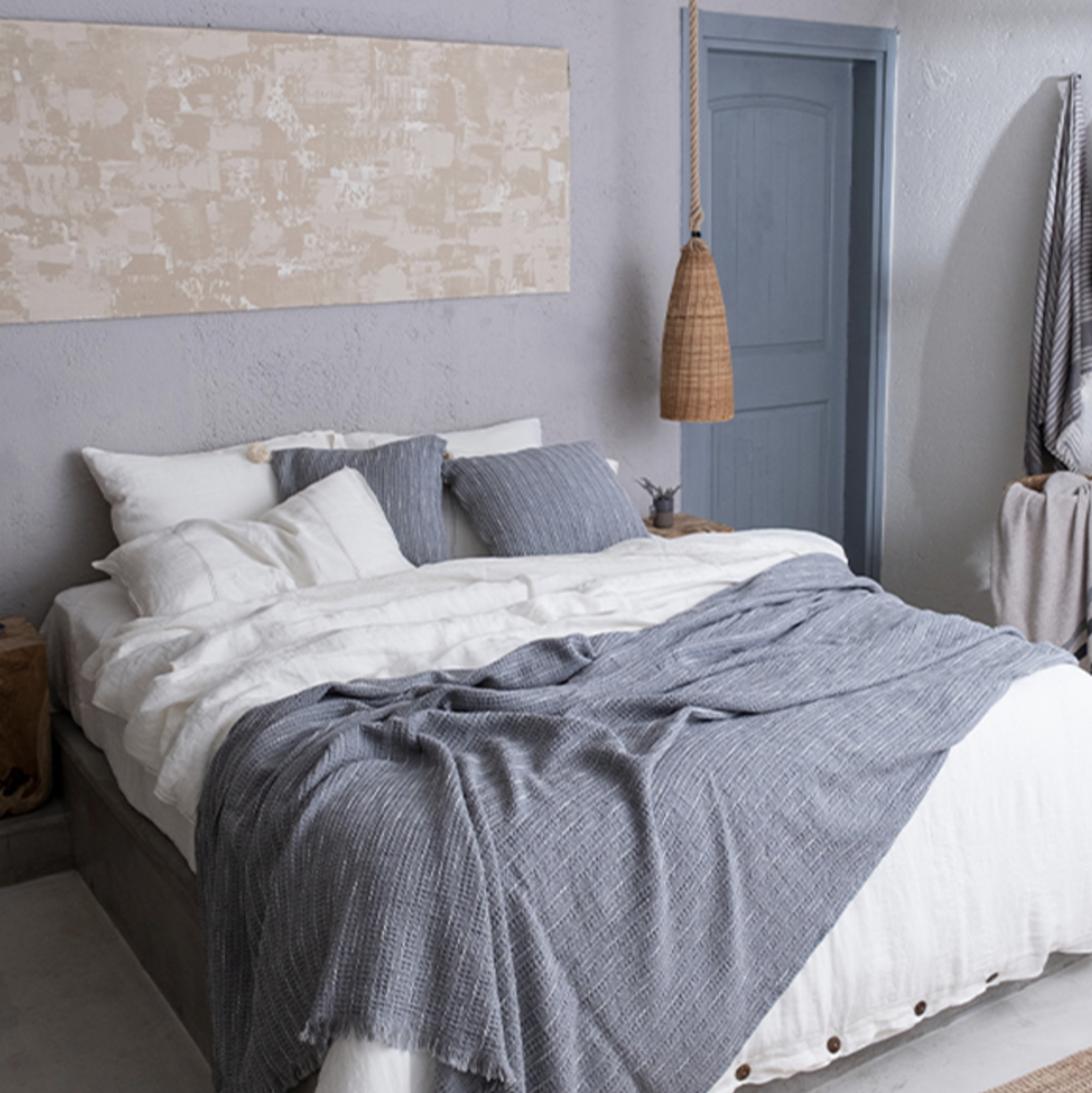Buldans Fresco Bed Cover 180x240 cm Gray Melange