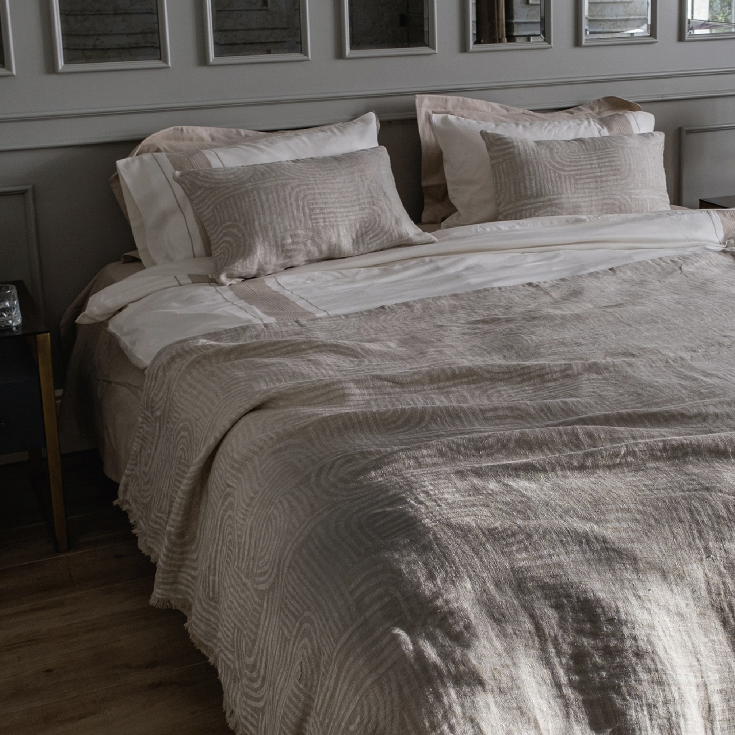 Buldans Miro 100% Linen Bed Cover 240x260 cm Naturel