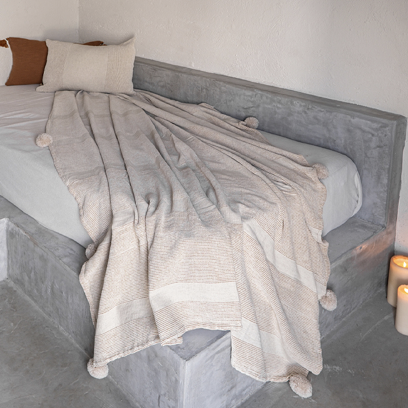 Buldans Korfu Bed Cover 180x220 cm Tobacco