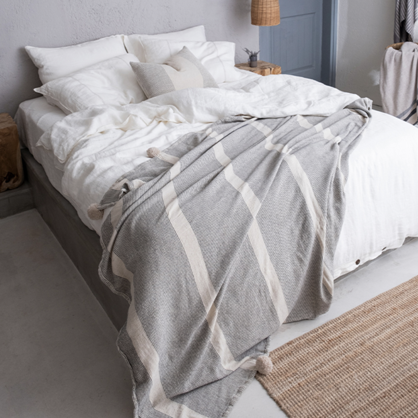 Buldans Korfu Bed Cover 220x240 cm Black