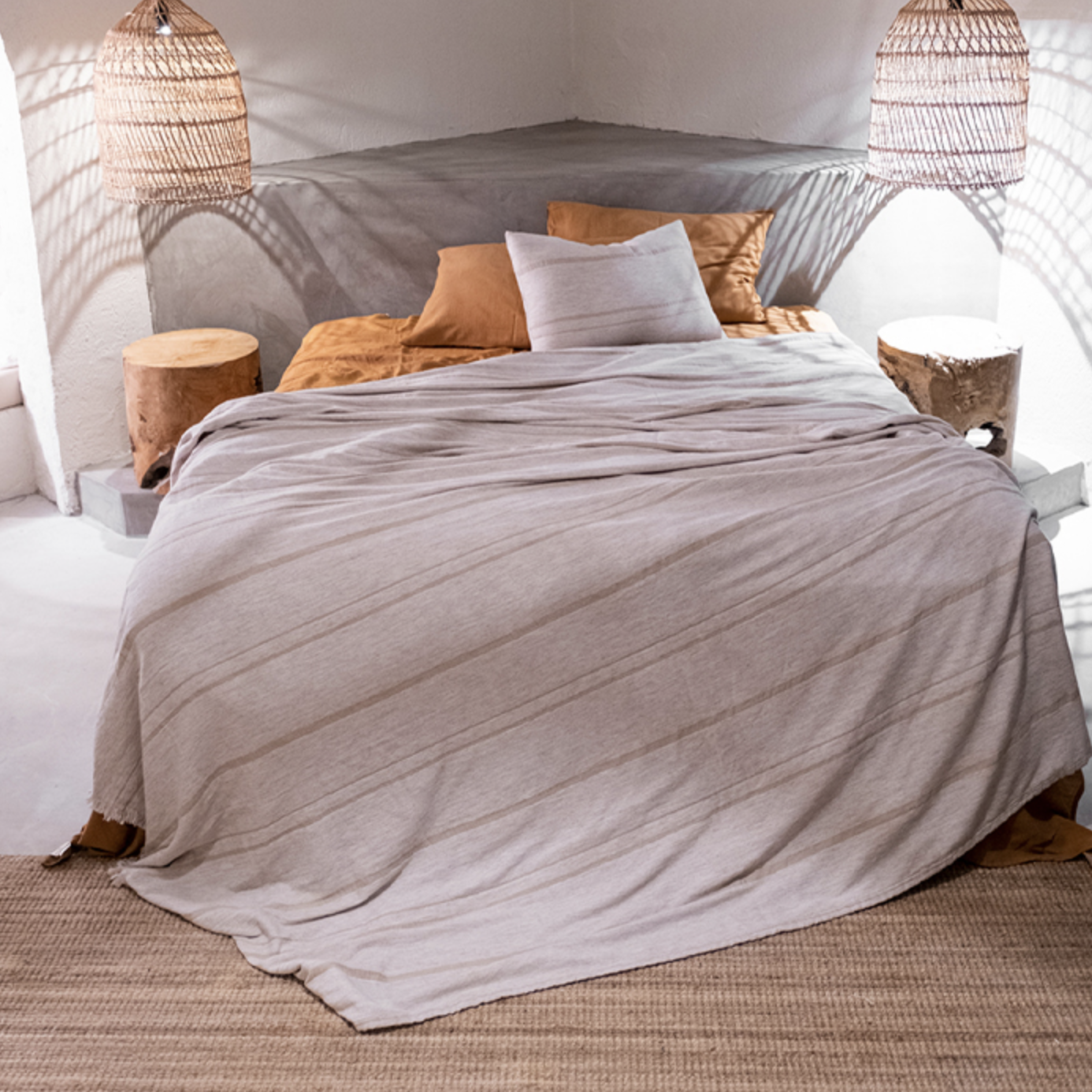 Buldans Valetta Bed Cover 180x240 cm Beige