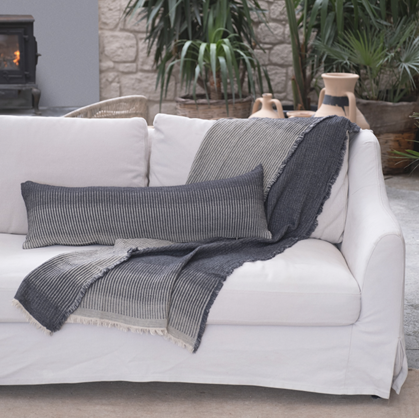 Buldans Amaya Throw 100x170 cm Navy Blue