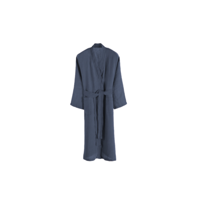 Buldans Lino Bathrobe Navy Blue