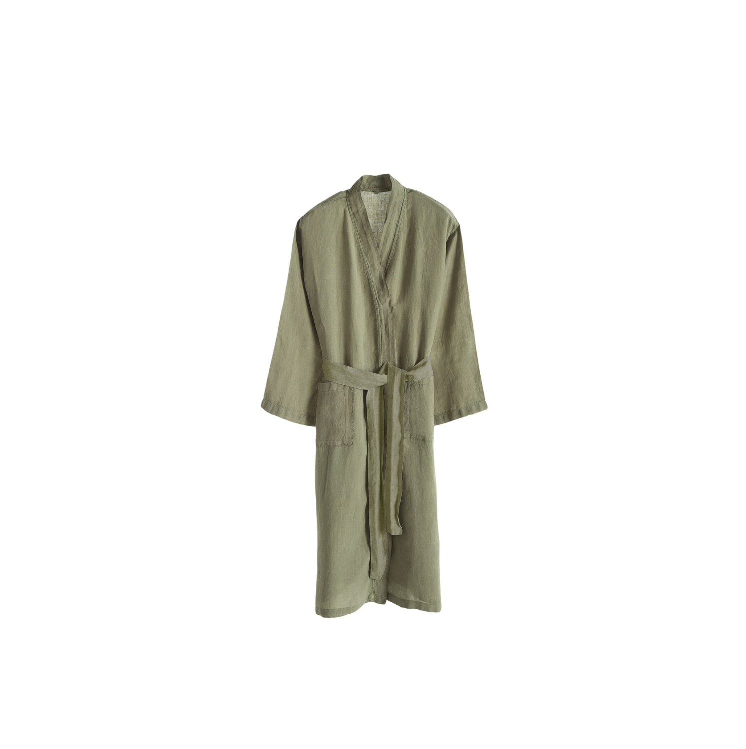 Buldans Lino Bathrobe Thyme Green