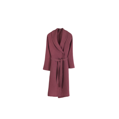 Buldans Suri Mini Waffle Bathrobe Rustic Burgundy