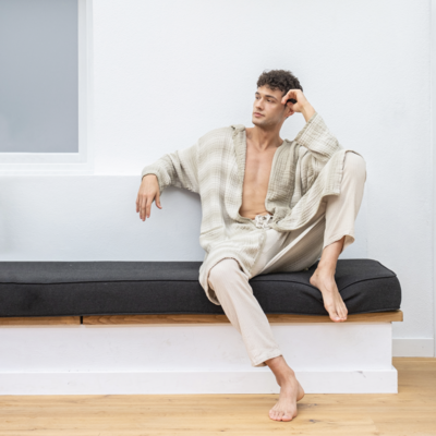 Buldans Kanyon Bathrobe Green/Natural