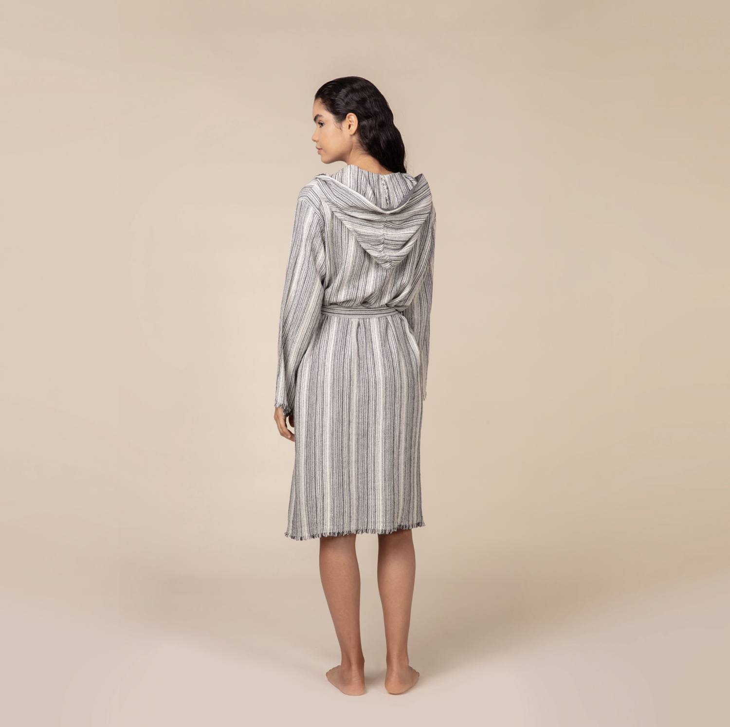 Bulldans Adel Mini Waffle Bathrobe Black