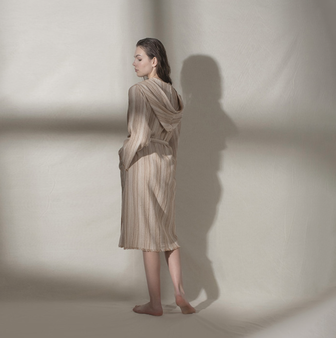 Bulldans Adel Mini Waffle Bathrobe Tobacco