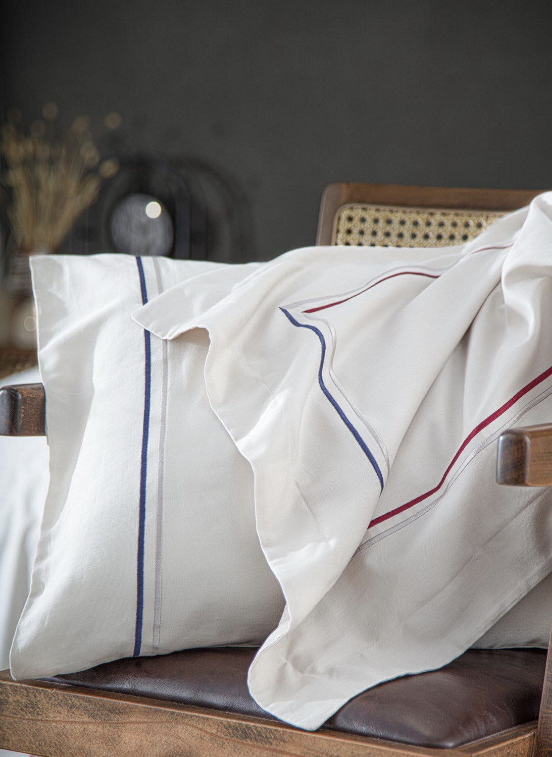Ecocotton Maritime Two Person Duvet Cover Set 100% Organic Cotton Satin Embroidered Beige 200x220 cm