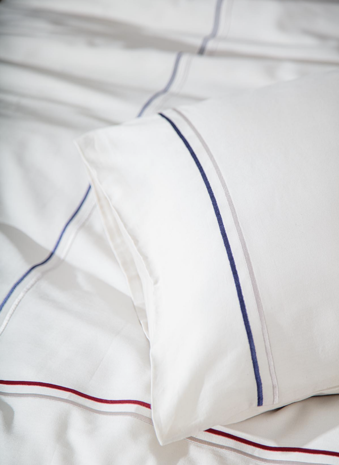 Ecocotton Maritime Two Person Duvet Cover Set 100% Organic Cotton Satin Embroidered Beige 200x220 cm