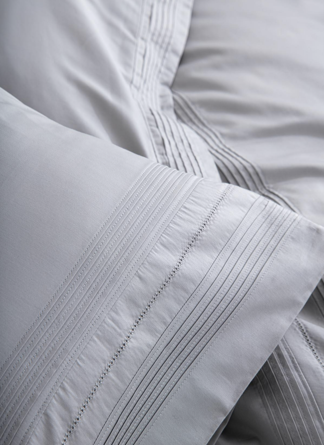 Ecocotton Rana Two Person Duvet Cover 100% Organic Cotton 300 TC Satin Gray 200x220 Cm