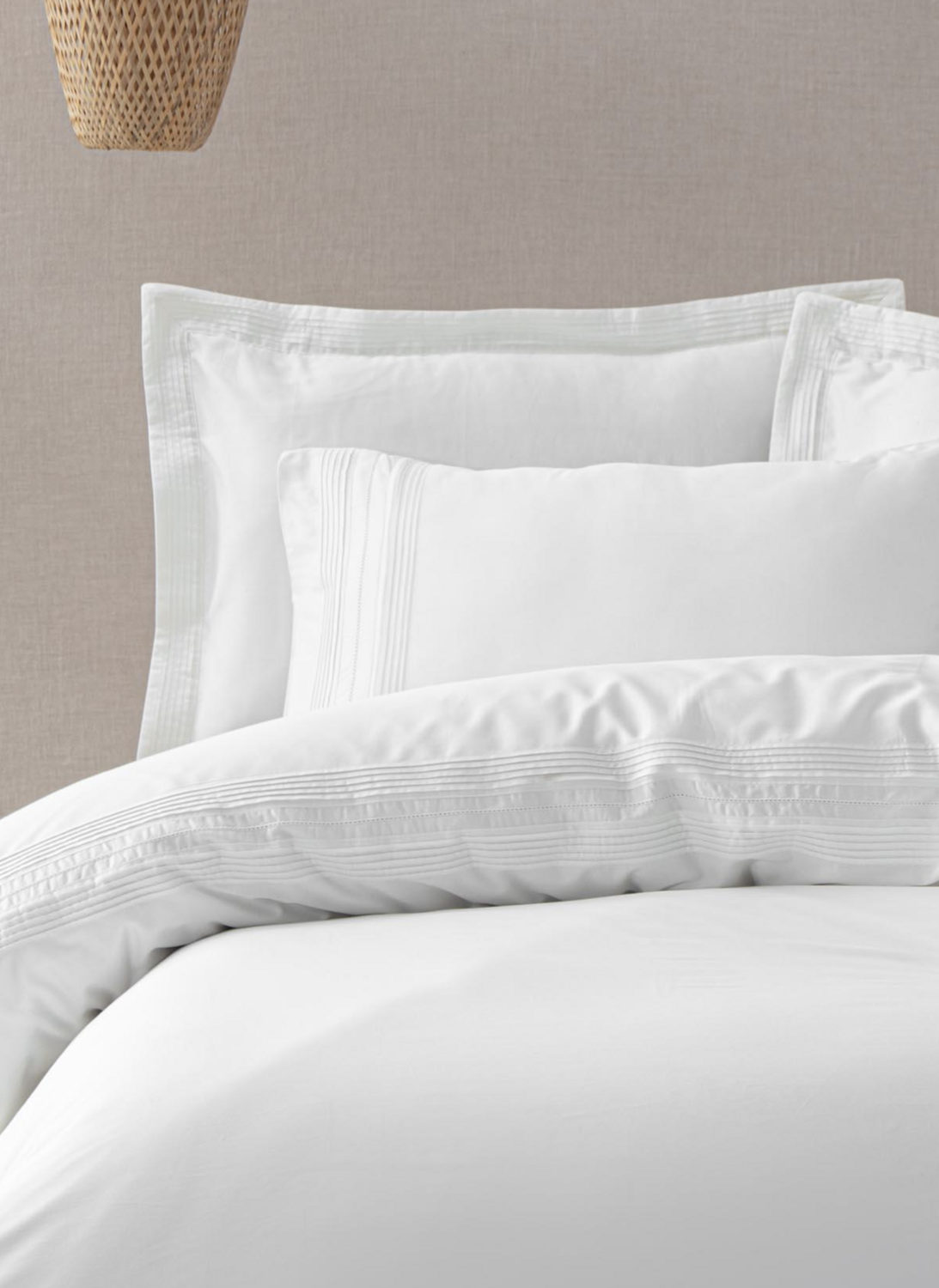Ecocotton Rana Two Person Duvet Cover 100% Organic Cotton 300 TC Satin Cream 200x220 Cm