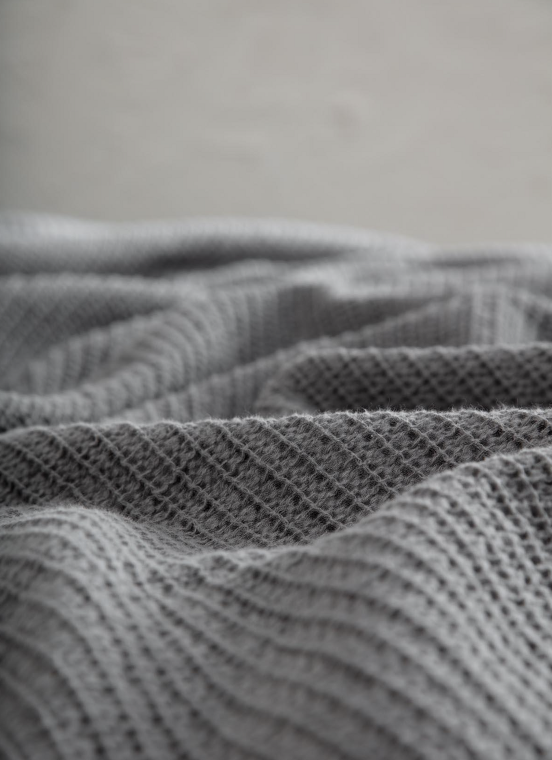 Ecocotton Sara Two Person Bedspread 100% Organic Cotton Pique Gray 220x240 Cm