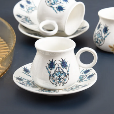 Karaca Bursa Coffee Cup Set for 6 Person 90 ml