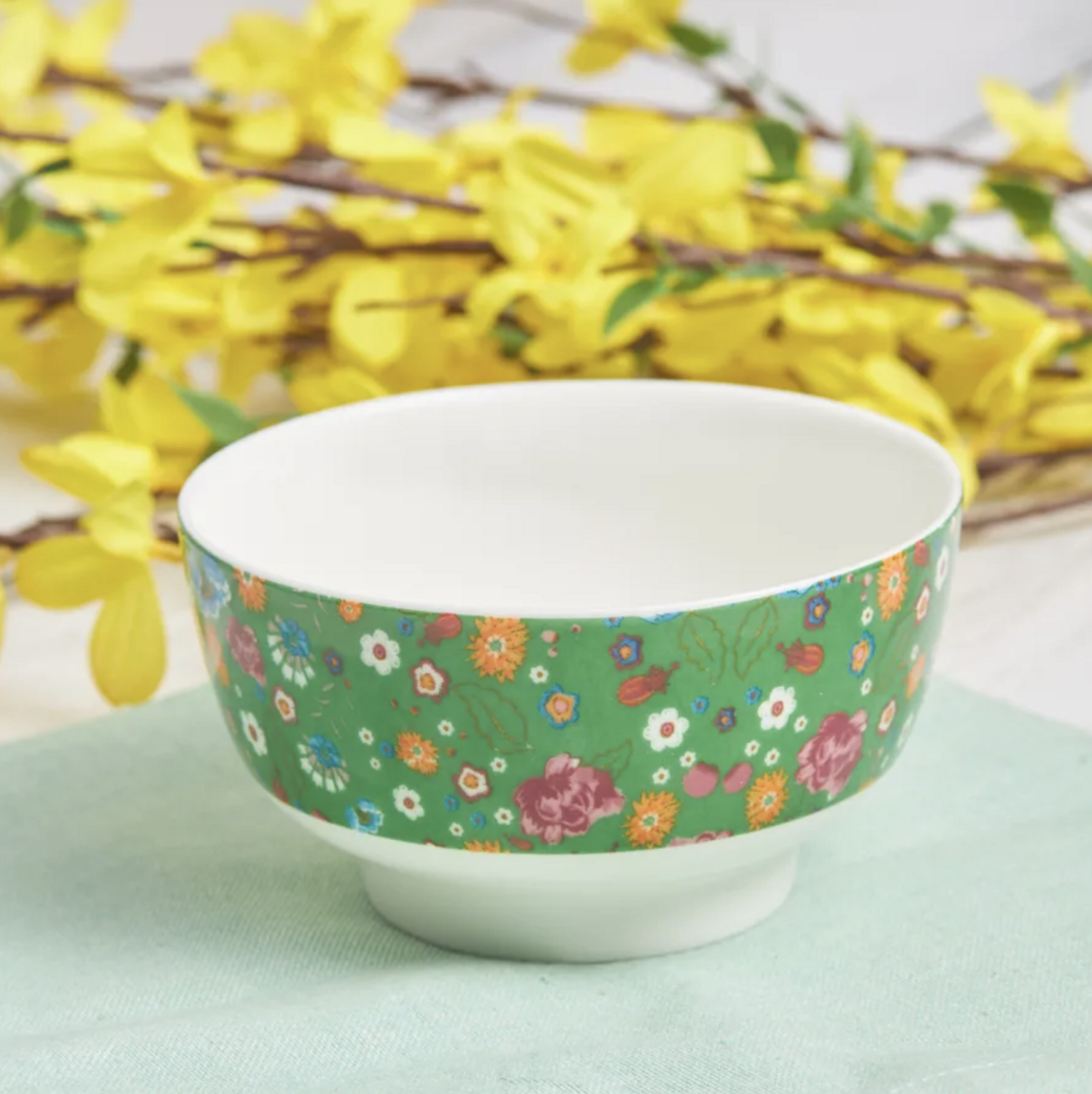 ​Karaca Flores Green Snack Holder 11 cm