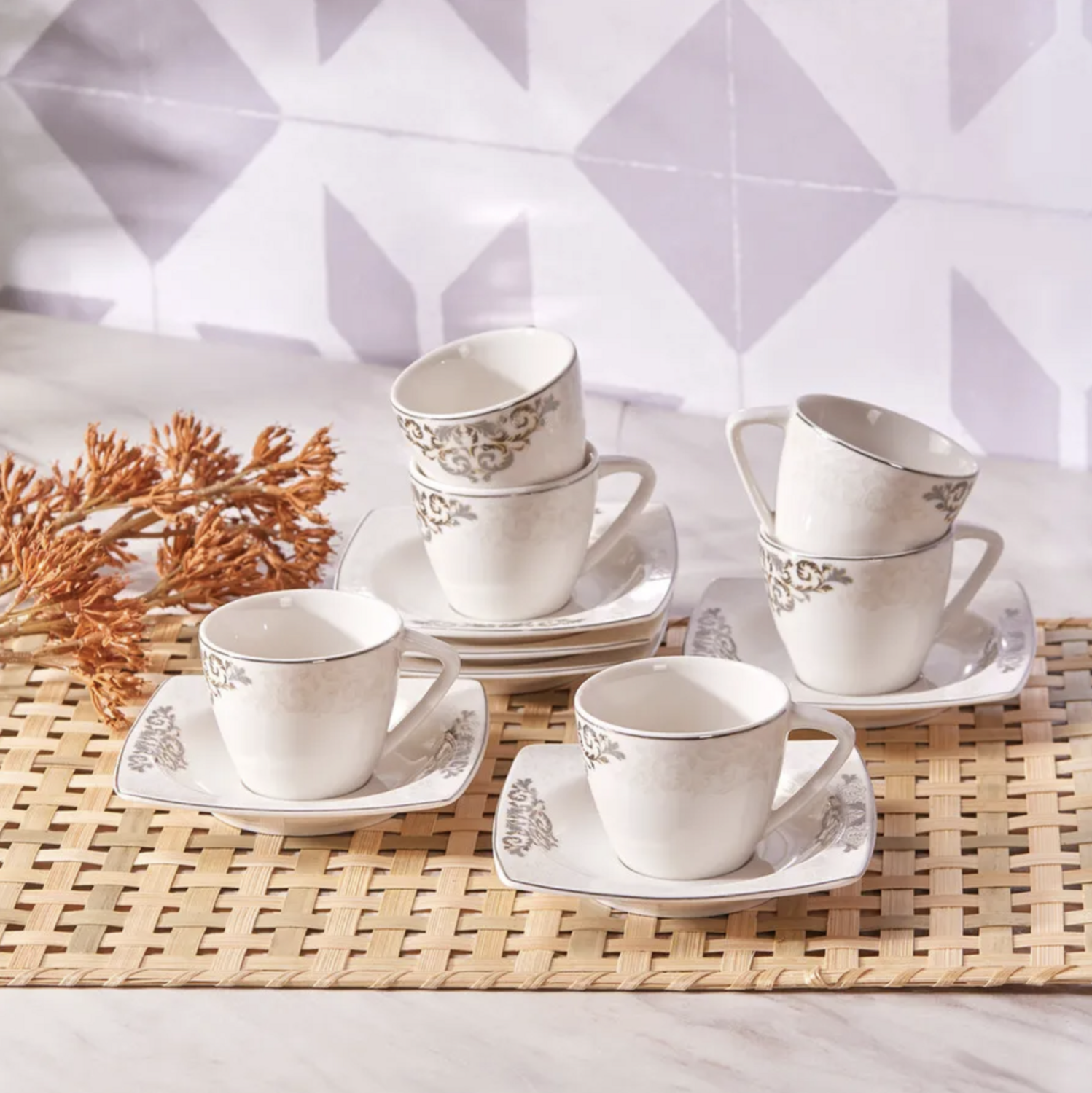 Karaca Nazende Coffee Cup Set for 6