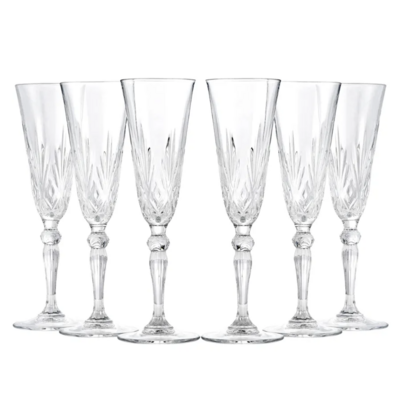 Karaca ​Rcr Melodia 6 Piece Champagne Glass Set 160 ml