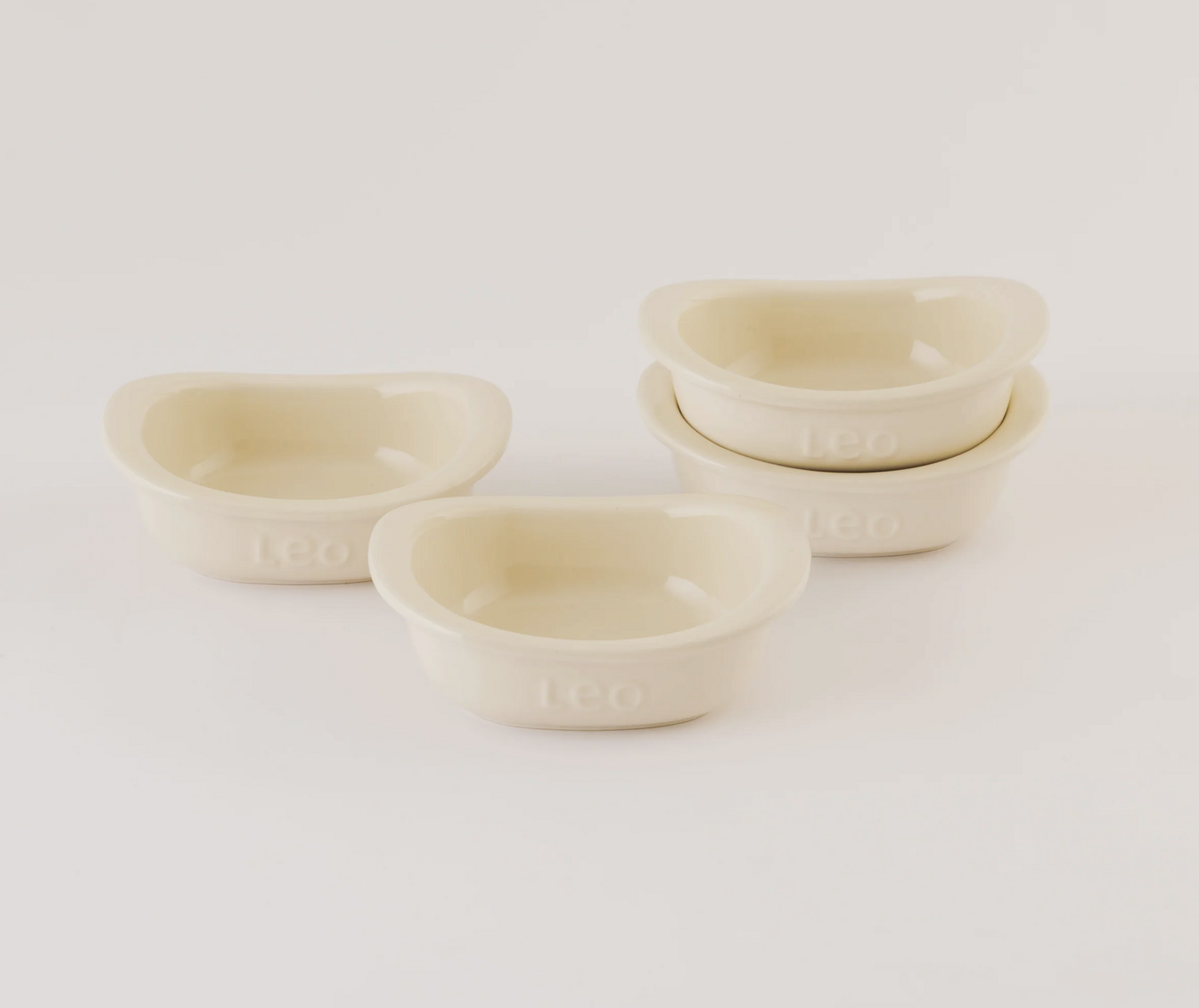 Berghoff LEO 4-piece set of square ramekins Balance 0.20L
