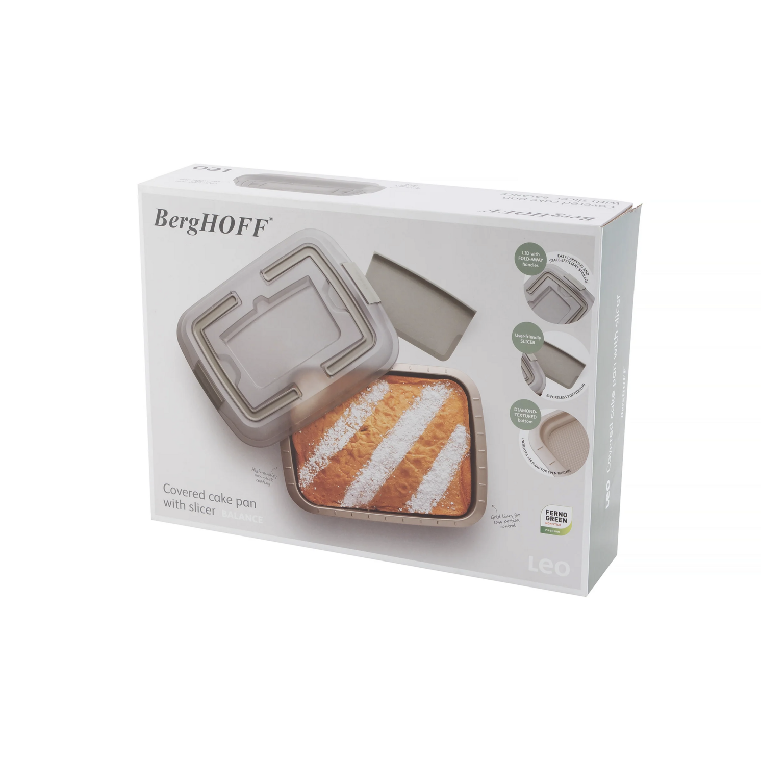 Berghoff LEO Bakvorm met deksel en snijder Balance 38,50x29cm