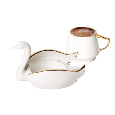 Karaca Swan 2 Person Coffee Cup Set