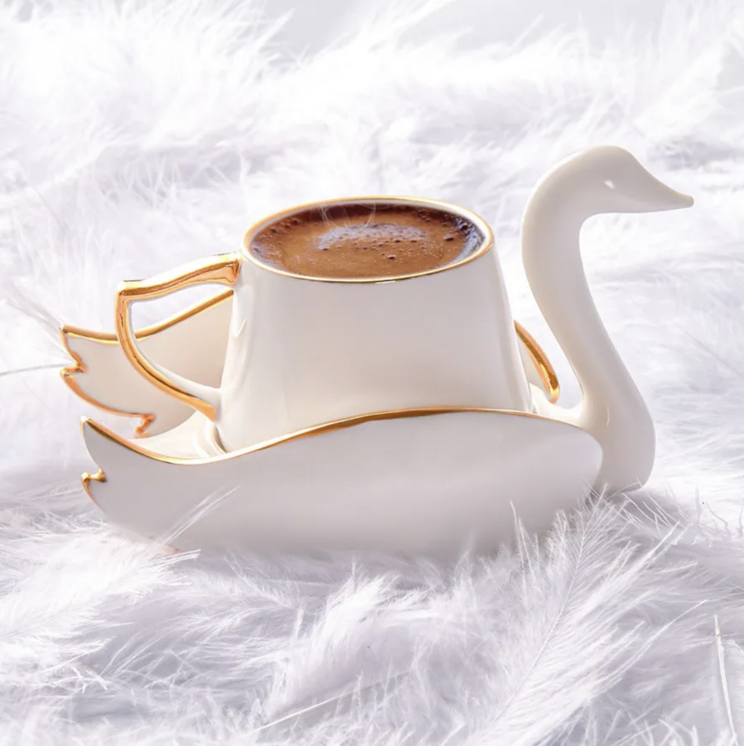 Karaca Swan 2 Person Coffee Cup Set